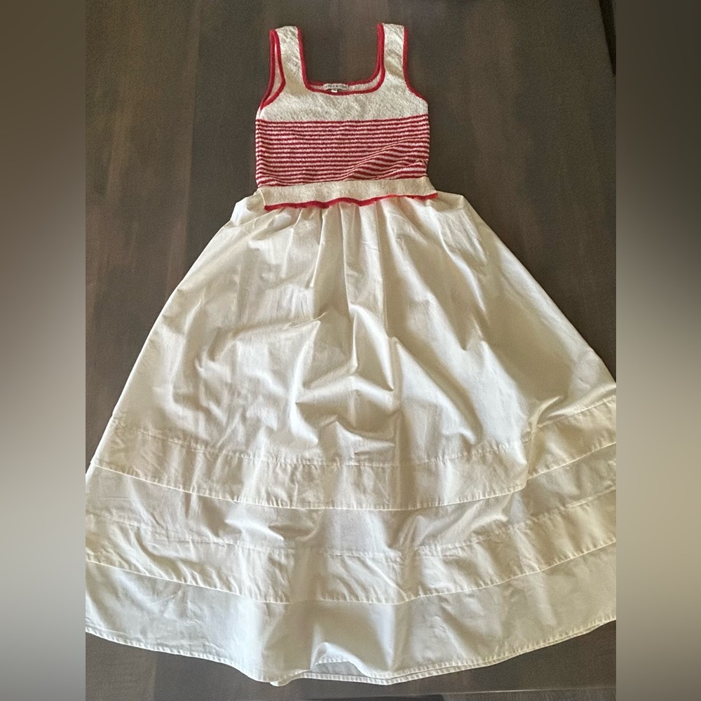 Moon River Dress with Red Stripes and White Skirt
